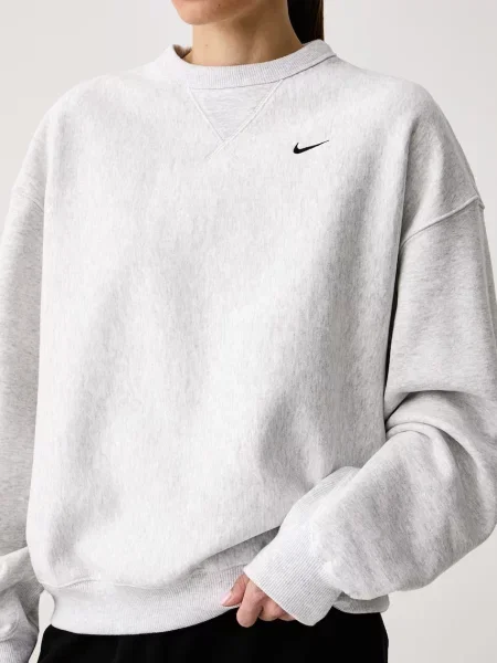 Nike Sportswear melegítőfelső női pamuttal Studio Fleece szürke