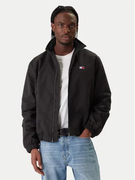 Tommy Jeans Prijelazna jakna ESSENTIAL' crna