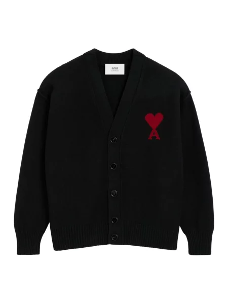 Kardigan Ami Paris wełniany czarny