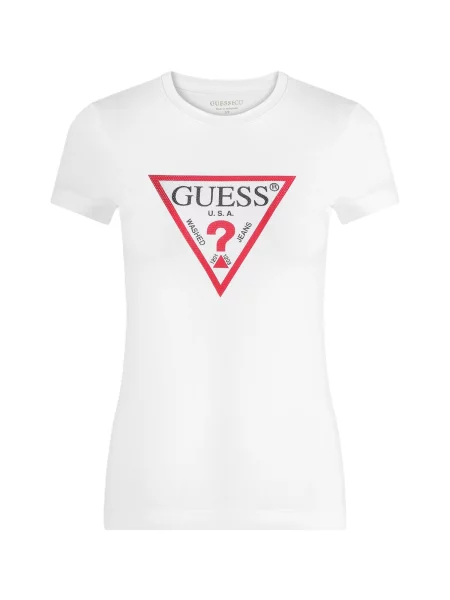 GUESS Tricou HOTFIX roșu / negru alb
