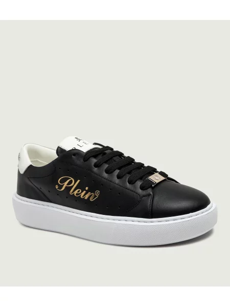 Philipp Plein Teniși din piele Signature negru
