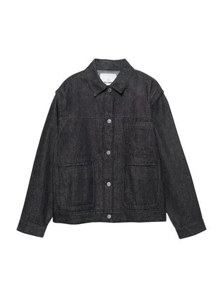 Pull&Bear Prehodna jakna denim črn