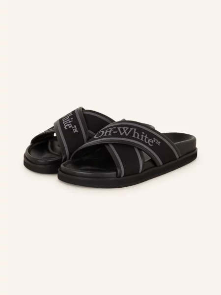 Off-White Klapki Cloud schwarz białe