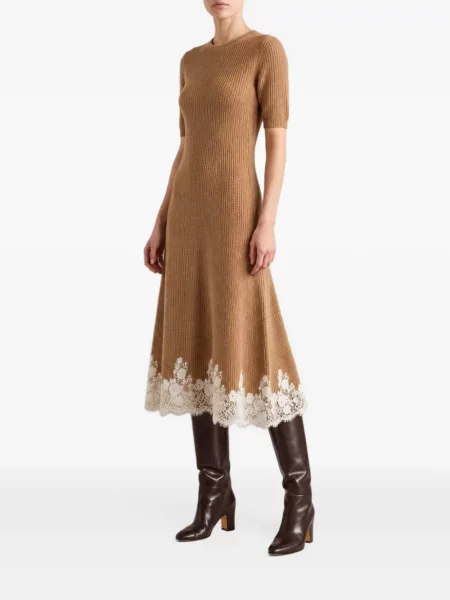 Dzianinowa sukienka midi Alberta Ferretti