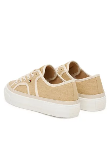 Tenisky Tommy Hilfiger Platform Vulc Piping žltá