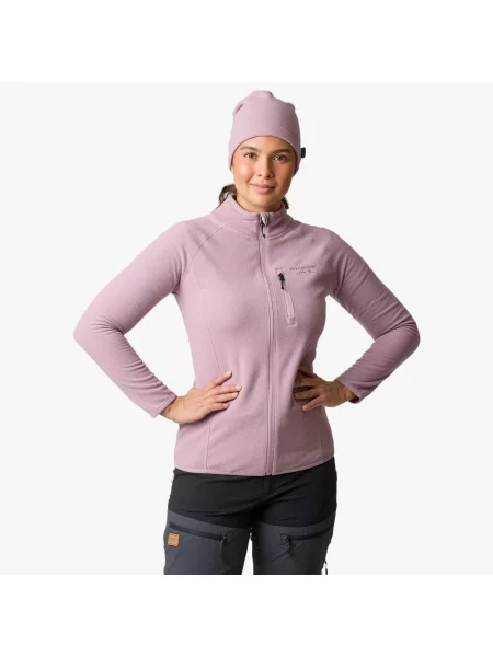 Bluza Polarowa Rozpinana Wędrówki Kobieta Geilo Szybkoschnący fioletowa