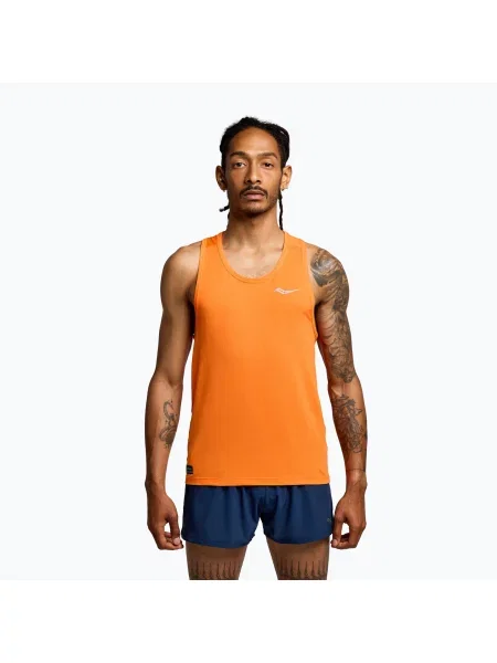 Бігова майка Saucony Секундомір Сингл перець верес