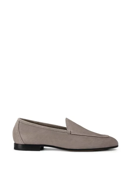 Pantofi loafer Doucal's din piele de căprioară gri