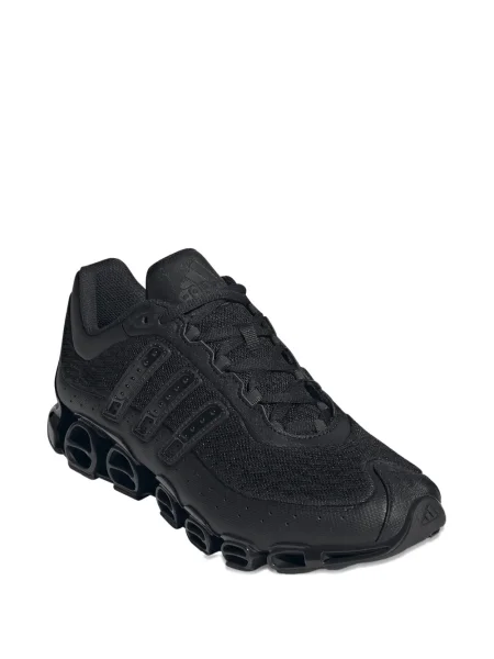 Top Adidas cu decolteu rotund cu dungi cu umerii deschiși negru