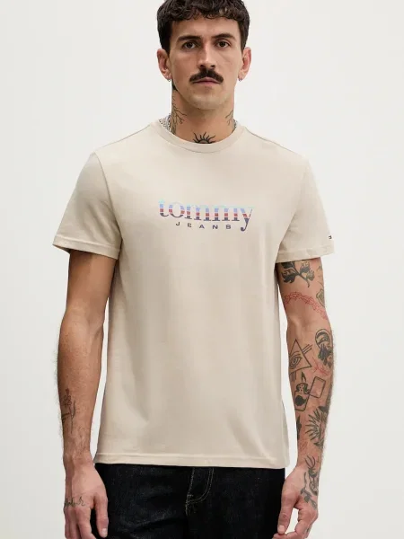 Kratka majica Tommy Jeans bež