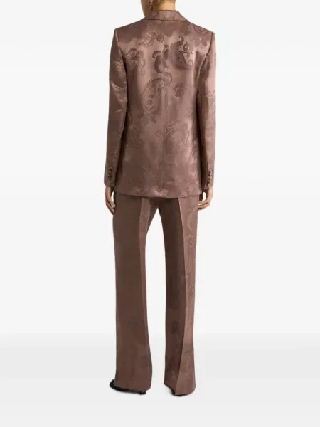 Geacă Etro cu model floral din jacard maro