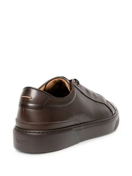 Sneakerși Boss din piele maro