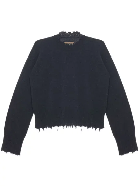 Džemper Uma Wang od kašmira s izlizanim efektom siva