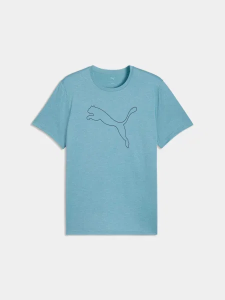 Спортивна футболка PUMA M Tad Ess Heather Cat Tee комбінований верх синій