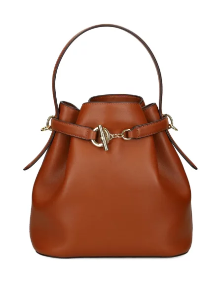 Geantă bucket Lauren Ralph Lauren din piele maro