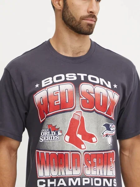 Tričko 47 brand MLB Boston Red Sox tmavomodrá s potiskem červené