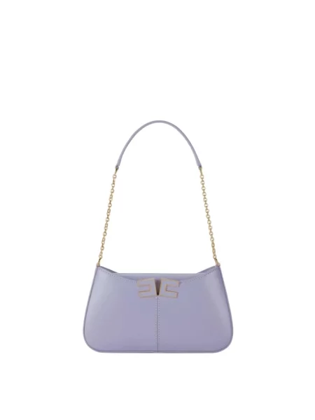 Elisabetta Franchi Torebki Kobieta ONE SIZE Torba na ramię z detalem z logo fioletowy