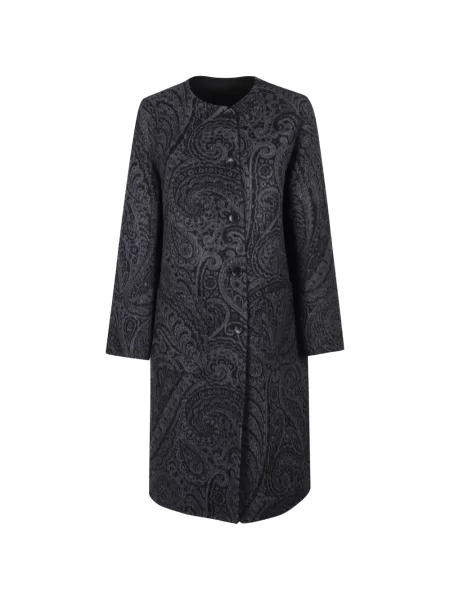 Reversibil palton Etro cu imagine cu model paisley negru