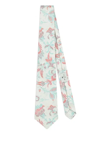 Cravată Etro cu model floral din jacard