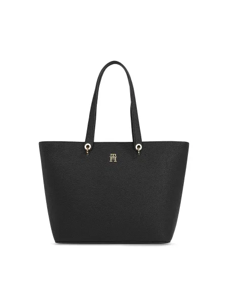 Tommy Hilfiger Táska Th Emblem Tote fekete