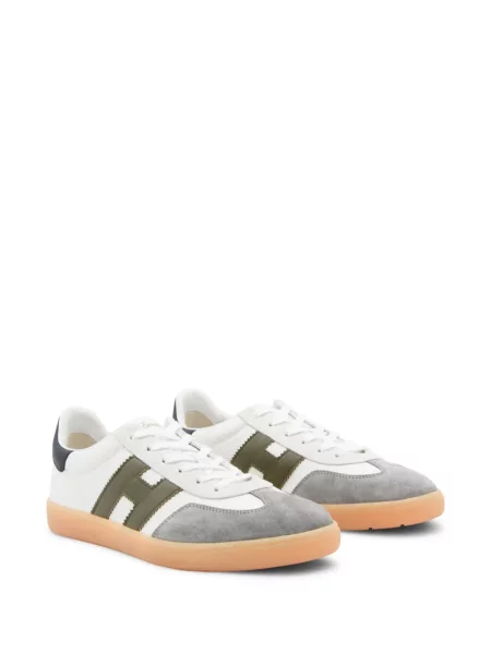 Sneakerși Hogan din piele cu aplicații alb