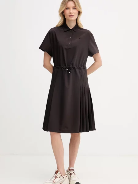 Lacoste rochie de vară cu lână maro