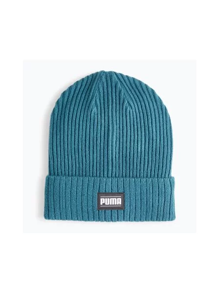 Классическая шапка Puma в рубчик зеленая