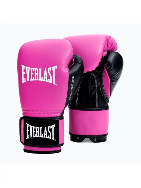 Рукавиці боксерські Everlast Powerlock Pro OG H&L Training Glove pink/black чорні