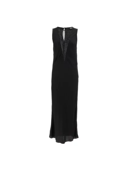 Sukienka midi Rotate Birger Christensen bez rękawów do kolan czarna