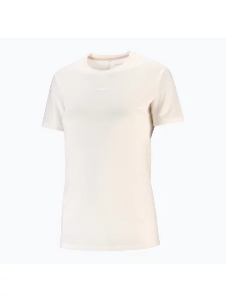 Tricou de alergare pentru femei Salomon Sense Aero GFX Tee SS whisper white/raind day/bright white alb