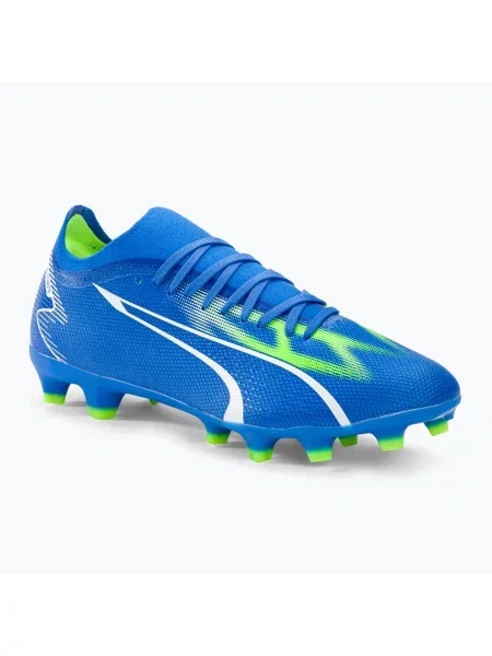 PUMA Ultra Match FG/AG ghete de fotbal pentru bărbați ultra blue/puma white/pro green alb