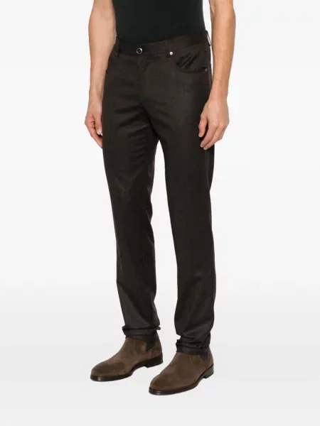 Pantaloni Corneliani cu 5 buzunare maro
