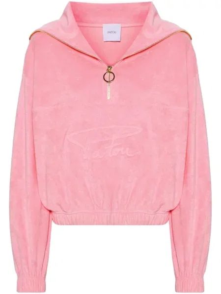 Bluza z kapturem Patou z zamkiem błyskawicznym do połowy różowa