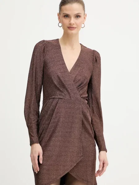 Morgan rochie mini mulată RNINO maro