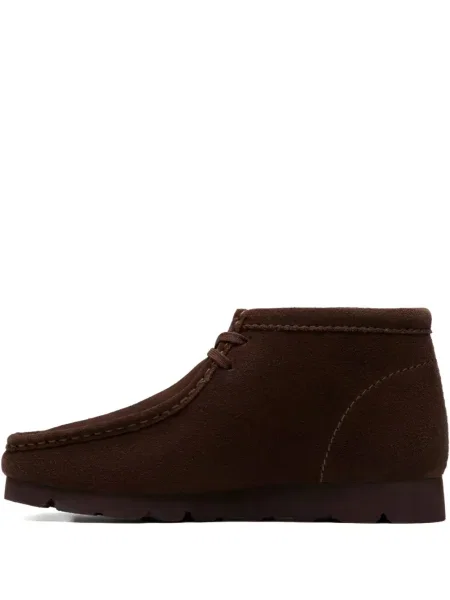 Botine Clarks Originals cu șireturi din piele de căprioară maro