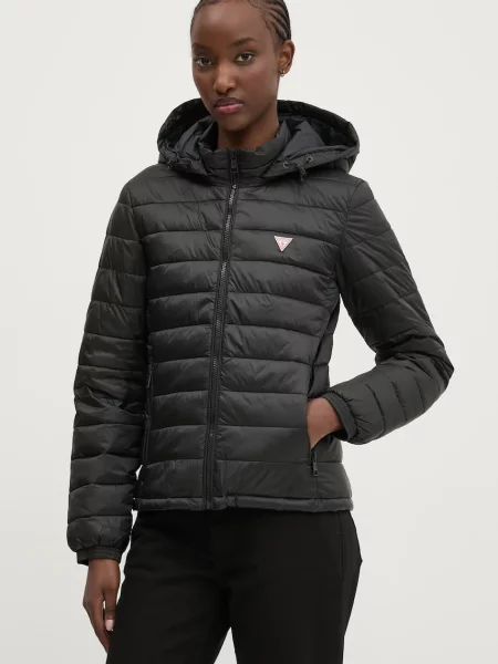 GUESS JEANS Geacă de primăvară-toamnă negru