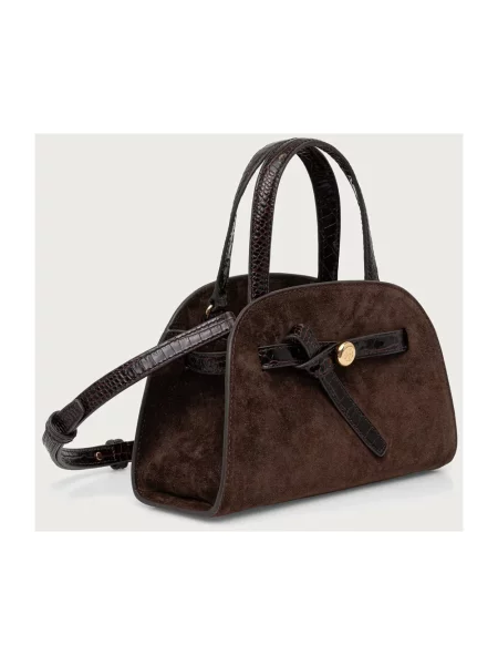Torebka Tory Burch zamszowa brązowa