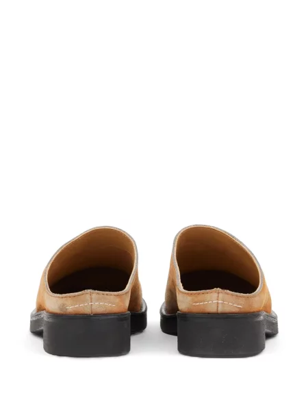 Papuci tip mules Mm6 Maison Margiela din piele de căprioară