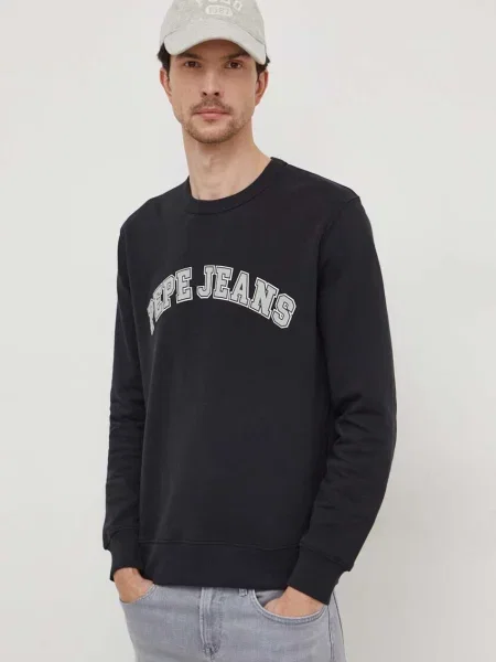 Суитчър Pepe Jeans с принт черно