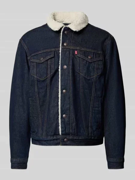 Kurtka jeansowa z podszewką ze sztucznego kożuszka model ‘GIVE IT A RINSE’ Levi's niebieska