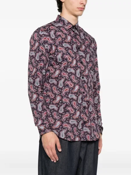 Košile Etro s potiskem s paisley potiskem fialová