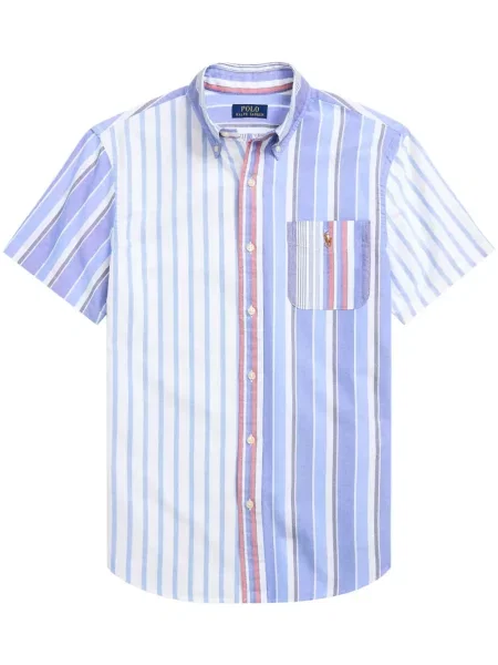 Polo majica Polo Ralph Lauren s printom keper niski struk smeđa