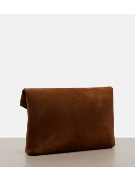 Geantă Saint Laurent din piele de căprioară maro