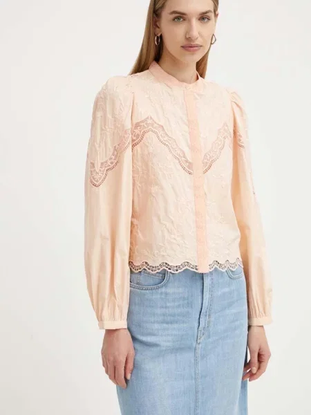 Twinset camasa din portocaliu