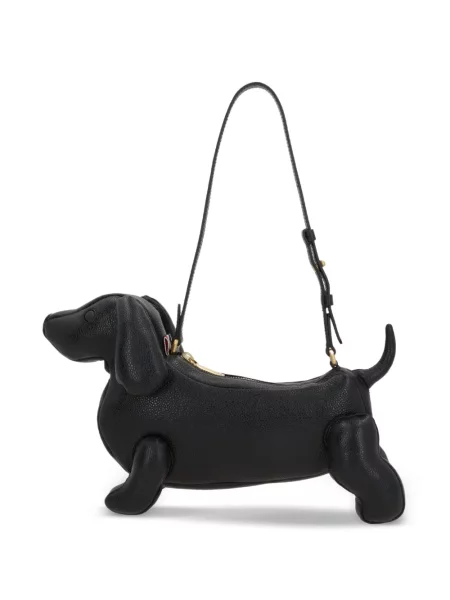 Geantă de mână Thom Browne din piele negru