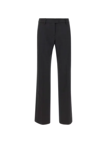 Pantaloni The Andamane din satin cu dungi negru