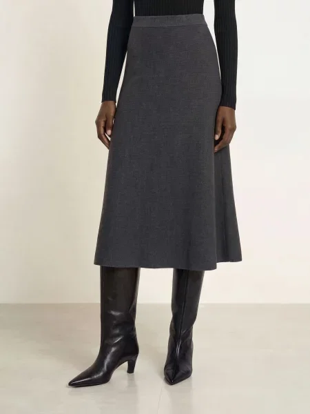 Calvin Klein Pletená Sukně tmavě šedá