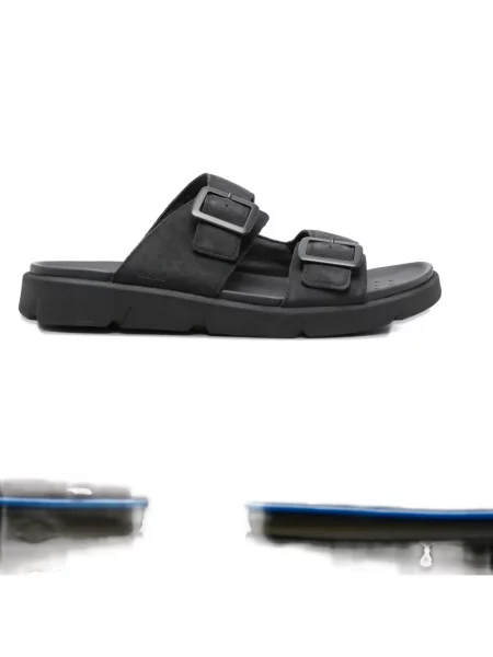 Sandale Geox din piele cu cataramă albastru