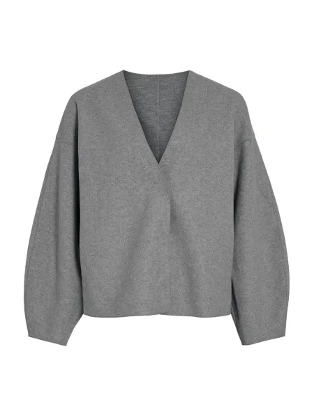 VILA Geacă de primăvară-toamnă VIJUICE închis gri