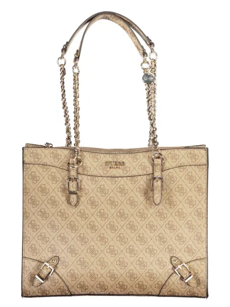 Geantă de mână Guess Jeans bej